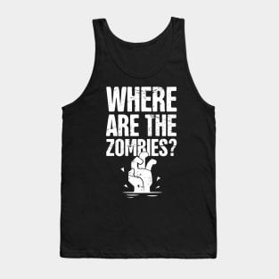 Funny Zombie Apocalypse Design Tank Top